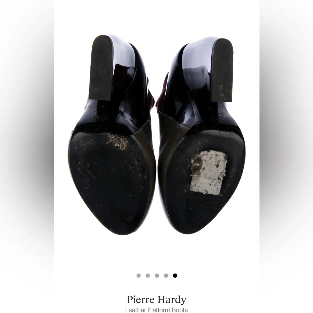 Pierre Hardy Brown and Black Ankle Boots - Picture 5 of 5